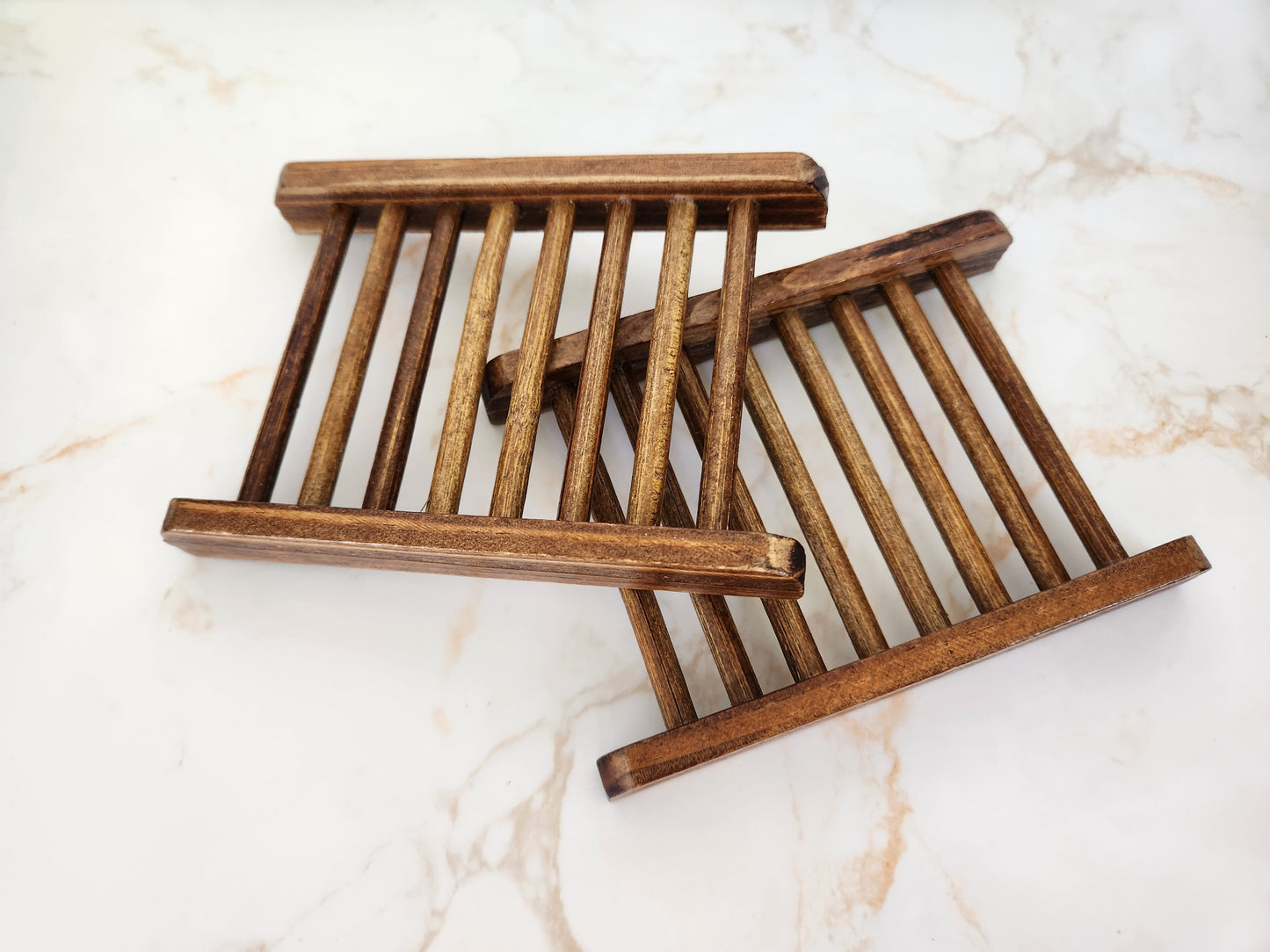 Bamboo wood soap rack